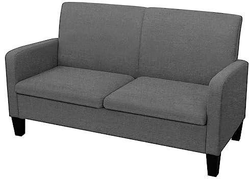 Willood Sofa 2-Sitzer Zweisitzer Stoffsofa Loungesofa Sitzmöbel Polstersofa 135 x 65 x76 cm Dunkelgrau