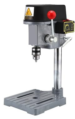 Perceuse a Colonne d Etabli, Perceuse Électrique D'établi Avec Micro Perceuse Multifonction 0.6mm-6.5mm, Perceuse Domestique 340W,pour le bricolage de bijoux en métal et bois