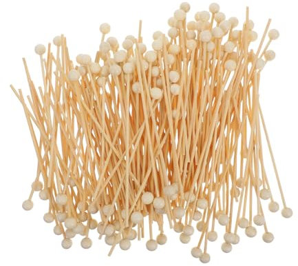 ABOOFAN 200piezas Palitos De Madera para con Bola El Extremo Sin Pintar Redondos para Tartas De Boda Dulces Postres Palitos De Malvavisco Agitadores De Bebidas para Postres y Dulces