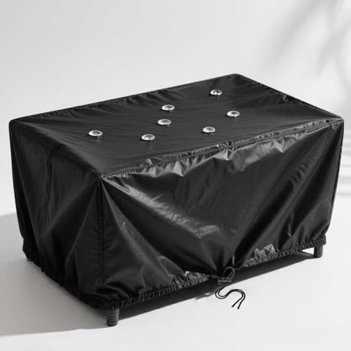 PVPQPR extra large garden furniture cover 600D Oxford Cloth Furniture Cover 120x90x75cm(LxWxH) patio table covers waterproof rectangular for Garden Patio,Outdoor Protector,Waterproof,Black