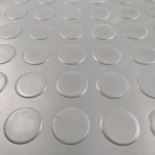 Grey Rubber Flooring Matting Roll - 3mm Thick - Coin Pattern - Commercial Grade - Home/Garage/Shed/Office (1m x 3m)