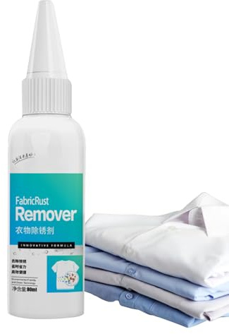 Smacchiatore per macchie di ruggine per vestiti,Smacchiatore per macchie di ruggine per tessuti, per bucato da 80 ml | Rimozione rapida e semplice o sporco, detergente per indumenti per ru