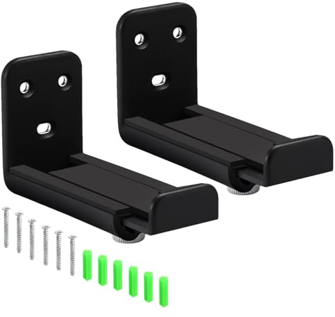 Generisch Soundbar-Halterung – Wandmontage Für TV Lautsprecher | Verstellbare Soundbar Halterung Aus ABS & Metall | Sicherer Halter Für 9–13,7 cm Tiefe Geräte Inkl. Schrauben