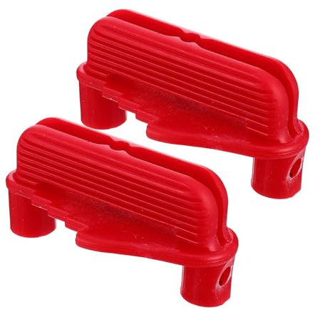 OUNONA Buscador de Centros para Carpintería Multifunción 2 Piezas de Plástico ABS Rojo Base Magnética para Marcado Preciso y Madera y Superficies Metálicas