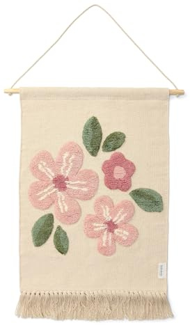 Little Dutch Wandteppich Wandbehang Wanddeko für Mädchen - Dekoration aus Stoff für das Kinderzimmer Babyzimmer - Blume - Fairy Garden