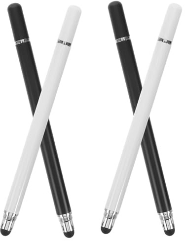 ANDRESLAD 4pièces Stylet pour Tablette et Téléphone avec Pointe Disque pour Dessin et Utilisation Quotidienne sur Écrans Tactiles