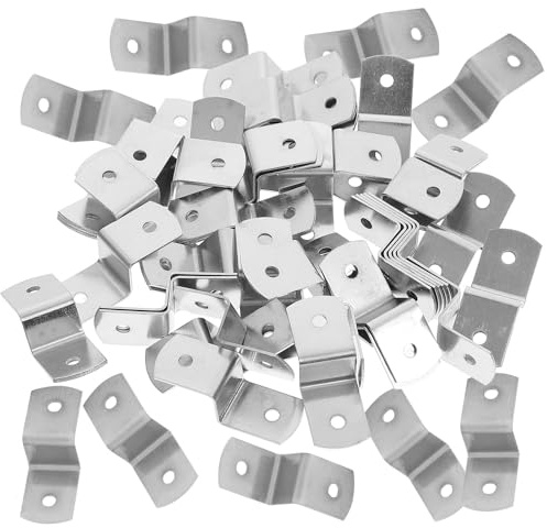 TOPPERFUN Clip a Z per Fissaggio Cornici e Connettori per Tavoli 100 Pezzi Acciaio Resistente per Mensole e Piani di Lavoro Interni ed Esterni