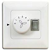 Pepeo interruptor de pared para ventilador de techo con luz, montaje empotrado, apto para todos los fabricantes