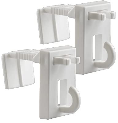 Klemmhalter Easyfit Bambus, für Bambusrollo von Victoria M., Weiss (2er Set)