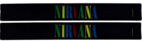 Nirvana Herren-Armband mit farbigem Logo, Schwarz