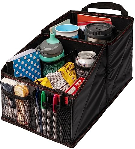 Lusso Gear Car Seat Organizer for Front or Backseat Great for Adults & Kids Featuring 8 Storage Compartments for Toys, Magazines, Tissues, Maps, Books, Documents, Games & More