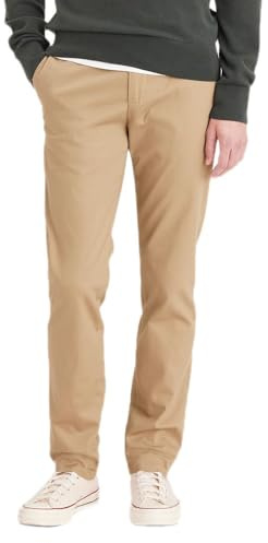 Dockers Homme Signature Khaki Slim Fit Pants Chino, British Khaki, 36W / 32L