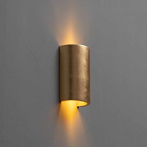 KosiLight - Round Plaster wall lamp - Gold Leaf Aries - Gold/Brass - 220/230V 50/60Hz - Gypsum - IP20 -