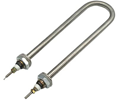 JINGERL M18 Thread Tubular Heater Electric Water Heater Element For Kitchenware Appliances 304 Stainless Steel Single U 220V/380V (Color : 380V, Size : 1KW190L M18 304SS)