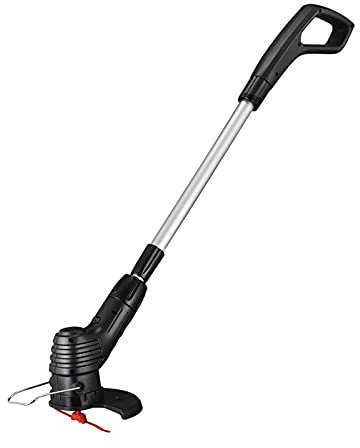 JNYB Desbrozadora con batería, cortadora de césped eléctrica, herramienta angular, ligera, con cuchillas de plástico, batería para hierba pequeña y hierba tierna.