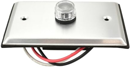 J.LUMI YCA1031 Photocell Sensor for Outdoor Lights, 120V Dusk to Dawn Light Control with Wall Plate Included, Post Eye Button Photocontrol, UL Listed