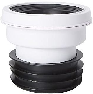 Milano Bathroom Plastic Close Coupled Toilet WC Pan Straight Connector