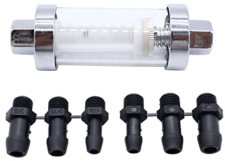 Universal Glass Fuel Filter 1/4 5/16 3/8 6mm 8mm 10mm for Motorcycles Cars