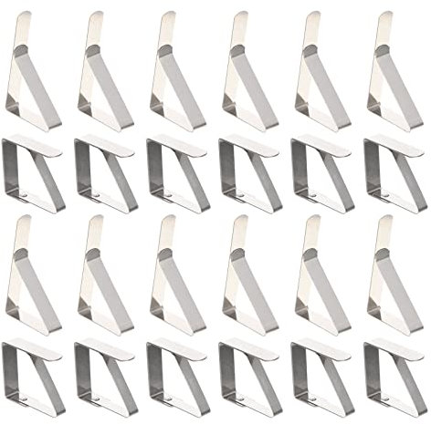 Happyyami Edelstahl- Tischdeckenklammer: Stück Silberne Tischdeckenklemme Dreiecks- Tischdeckenhalter für Zuhause Picknick Party Hochzeit Tischdekoration im Innen- ?enbereich