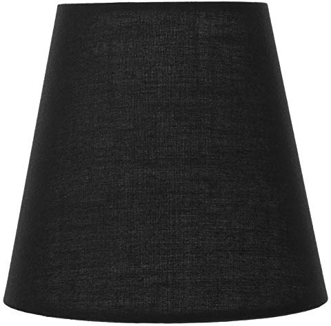 OSALADI Kleiner Lampenschirm Für Tisch-Stehlampe 1Er-Pack Lampenschirm-Ersatz Schwarzem Stoff Aufsteckbirne Vintage-Deko-Lampenschirme Lichtabdeckung Für Kronleuchter-Wandlampe
