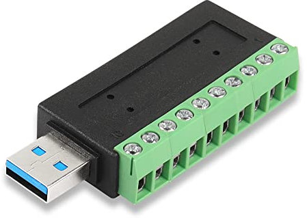 CERRXIAN Connettore a morsettiera a vite da mini a 4 pin USB 2PSC, connettore adattatore maschio mini USB fai-da-te Scheda breakout USB per alimentatore USB fai-da-te per trasferimento (USB 3.0)