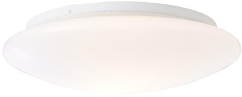 Lightbox Außen Wand- & Deckenlampe - 8 cm Höhe - Ø 28 cm - weiße Outdoor | Außenleuchte, Ø 28 cm, E27, IP44, Metall/Kunststoff, weiß