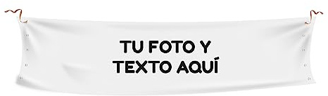 Pancarta Personalizada con Foto y Texto - Evento, Feria o Manifestación. Varios Tamaños (150 x 100 cm.)