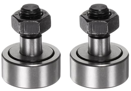 uxcell 2pcs CF12-1 Cam Follower KR32 Needle Roller Bearing M12x1.5mm Male Thread 32mm Roller Diameter Stud Type 14mm Roller Width Miniature Track Roller Bearings