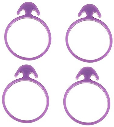 OUNONA 48pcs Sealing Clip for Pastry Bag Cake Decorating Icing Bag Rings Rubber Band Holders Prevent Icing Leaks