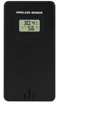 Getdoublerich For FanJu Weather Station Additional Outdoor Sensor for Temperature and Humidity(black)