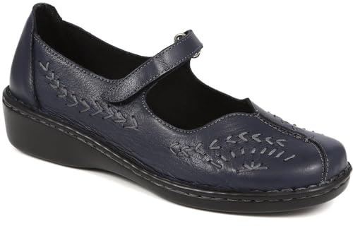 Pavers Womens Touch-Fasten Mary Janes | All Year Round | Touch Fastening Shoe