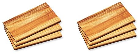 KESPER - Lot de 6 planches à petit-déjeuner | En bois d'acacia durable | Planche à pain | Facile d'entretien | Robuste | 23 x 15 cm