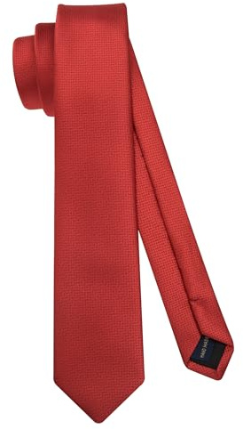 HISDERN Krawatte Herren Schmale Krawatten für Männer solide Seidenkrawatte klassische formelle Krawatte für Hochzeit Party Business 6cm