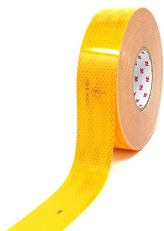 Finest Folia 3M Diamond Grade 983 Scotchlite Konturmarkierung 50mm Reflexfolie Reflexband (Gelb-71, 5 Meter)