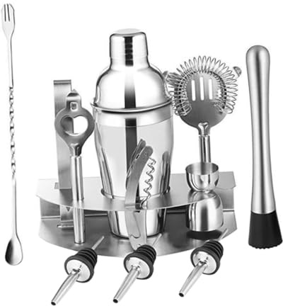Alipis 12piezas Coctelera Inoxidable Unid Kit Mezclador De Bebidas Profesional para Barman Herramientas para Bar Accesorios De Barra Mezclador