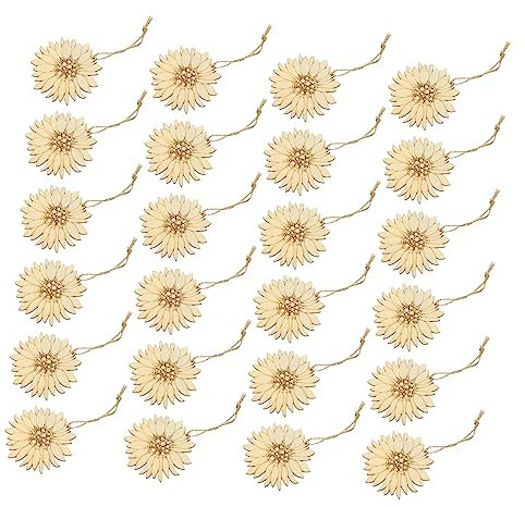 HAPINARY 50 Stück Runde Holzscheiben Zum Basteln Klein Unbehandelt Für Diy-projekte Holzspäne Chrysanthemenscheiben