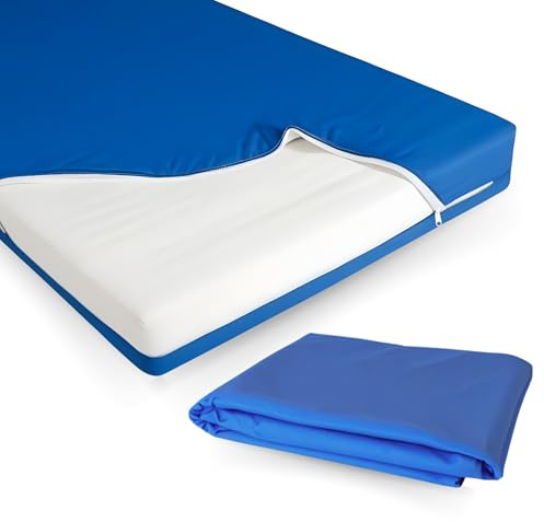 CASTUWORLD Coprimaterasso Sanitario 90x190x30 cm, Coprimaterasso Impermeabile, Traspirante e Ignifugo, Protezione per Letto Facile da Pulire, Cerniera con Laccio di Protezione (90x190x30)