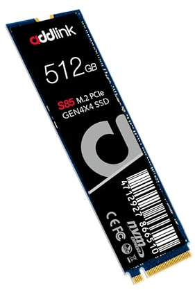 addlink S85 512GB PCIe 4.0 M.2 Gen 4 Memory Expansion SSD, Up to 5400 MB/s, Internal Solid State Drive with HMB Technology for Laptop, Gaming and Creators