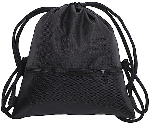 OATIPHO Schwarzer Basketballrucksack Nylon Kordelzugtasche Unisex Sporttasche Groß Für Männer Damen Sportausrüstung Transport