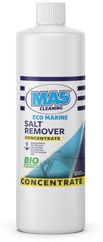 MA5x EcoMarine Salt Remover Concentrate | Biodegradable Descaler & Corrosion Protector | Marine Engine Flush | Powerful Salt Remover for Boats from All Surfaces | 32oz Bottle | Pack of 1