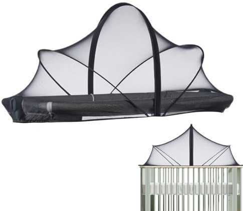 Moustiquaire pour Bébé Lit Berceau, Housse De Filet De Poussette, Filet De Voyage Léger pour Lit Parapluie, Maille Respirante Et Pliable pour Poussette, Parc, Cododo