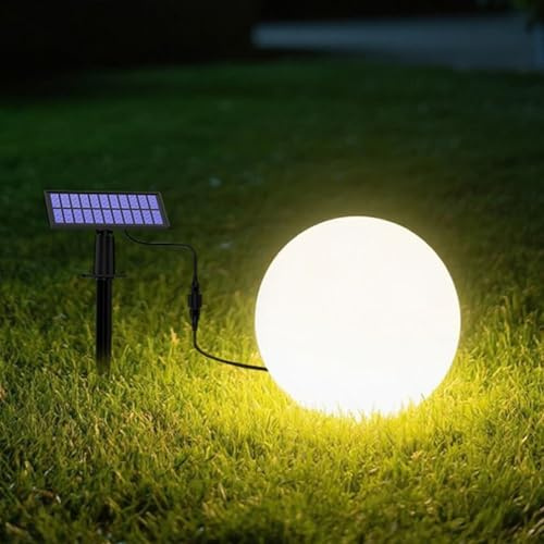 FANSU Éclairage Solaire Allée de Jardin, Boule Colorée Éclairage pour Chemins Solaire avec Télécommande Lampe Exterieur Allée Lumiere Exterieur Terrasse pour Balcon (Coloré,Diamètre 25 cm)