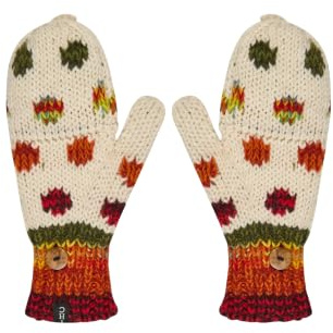 THC Klapphandschuhe 840 gepunktet | Schafwolle | Strickhandschuhe | Schafwoll-Handschuhe | Woll-Handschuhe | Schafwollfäustlinge | Schafwollhandschuhe