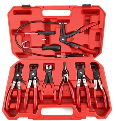 Hose Clamp Pliers Set Flexible Hose Clamp Pliers Set 9 Piece Automotive Car Maintenance Repair Tools Kit for Fuel Pipes Oil Pipes Radiator