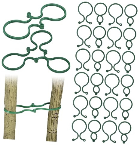 VICASKY 100 Stück Pflanzenclips Kunststoff Tomatenclips Rankhilfe Pflanzenstützklammer für Tomaten Weinreben Gurken Reben Gartenpflanzen Befestigung Einfache Anwendung Langlebig