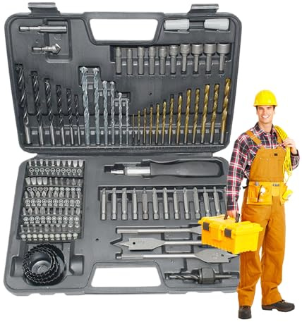 Juego de brocas de destornillador | Kit de herramientas de acero de alta resistencia, kit de brocas de taladro a – para madera, metal, mampostería, bricolaje, construcción, montaje instalación de