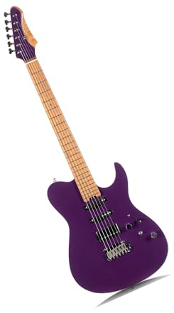 Elektrische Gitarre E Gitarre Jazz Farbspielinstrument Geeignet Für Erwachsene Anfänger(Pink Purple)