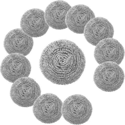Pack of 12 Large Kettle Descaler Balls, Individually Wrapped Stainless Steel Limescale Remover, Reusable Wire Cleaning Balls for Kitchen Kettles, Tea Pots, Coffee Machines - Rust-Resistant & No Scratc