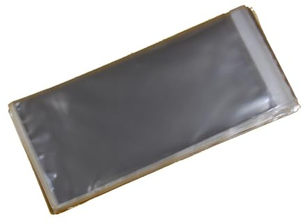 Zellophantüten, 30 Mikron, für Karten und Umschläge, 120 x 220 mm, mit 40 mm selbstverschließender Lasche, transparent, 100 Stück