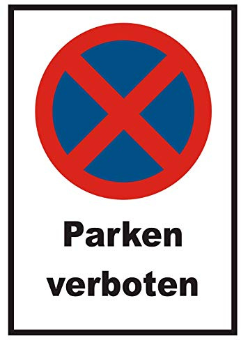 HB-Druck Parken verboten Schild A3 Rückseite selbstklebend